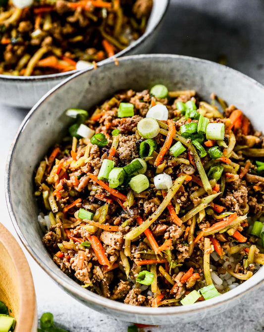 Egg roll in a bowl meal